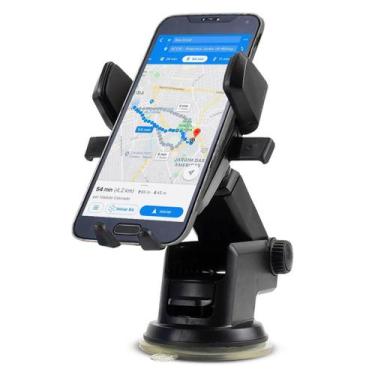 Imagem de Suporte Celular Carro Veicular Trava Automática Anti Queda - DACAR