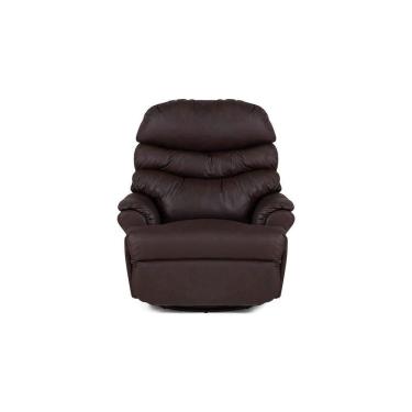 Imagem de Poltrona Castor Comfort Luxo Corano Marrom Café