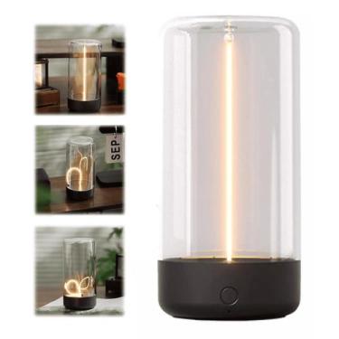 Imagem de Luminária de Mesa Minimalista Lâmpada Filamento Magnetico Led Moderna 