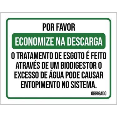Imagem de Kit 3 Placas - Economize Na Descarga Biodigestor - Sinalizo