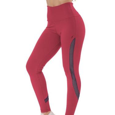 Imagem de Calça Legging Leg Com Detalhe Esportiva Com Tela Lateral Para Academia