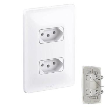 Imagem de Tomada dupla 2p+t  10a pial zeffia legrand  - cod 680111