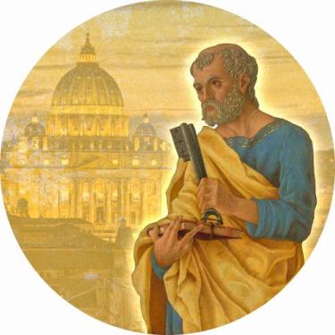 Imagem de Painel de Tecido Sublimado Redondo Religioso São Pedro c/ Elástico - F