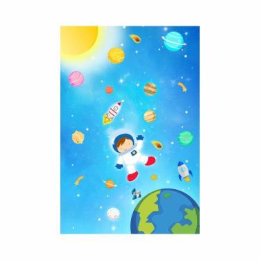 Imagem de Painel Festa Vertical em Tecido Casadinho Menino Astronauta Planetas n