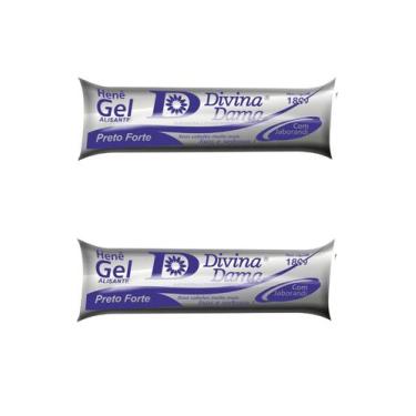 Imagem de Hene em gel jaborandi 180gr bisnaga preto forte (preto azulado) - DIVI