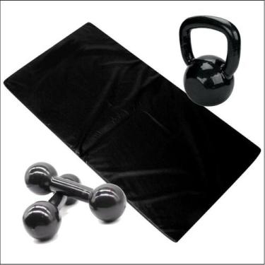 Imagem de Kit Aeróbico Em Casa Colchonete + Halter 2 + Kettlebell - Infinity