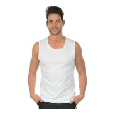 Imagem de Regata Masculina Machão Algodão Premium - Vesttuario, Branco, GG