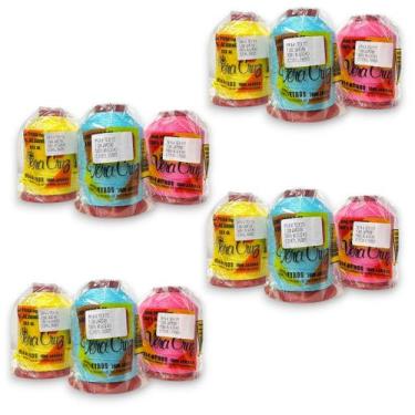 Imagem de Linha Vera Cruz Fio 04 Para Pipa 1000 Jardas 12 Unidades, COLORIDO