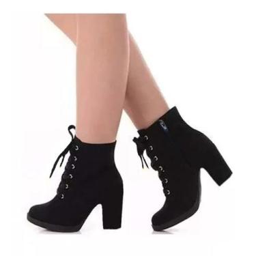 Imagem de Bota Feminina Salto Baixo Coturno Grosso Festa Confort - Gladishoes, 3