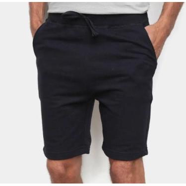 Imagem de Bermuda Hering Moletom Masculina Preta Tamanho G - HERING TRAMANDAI