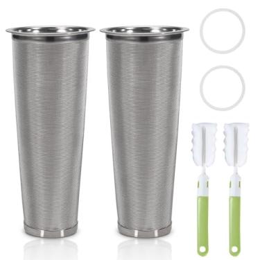 Imagem de Sekonow 2 filtros Cold Brew – Filtro de café Cold Brew para pote de vidro de boca larga de 1,8 g, jarra de cafeteira fria, infusor de filtro de aço inoxidável 304 para cafeteira gelada e cafeteira