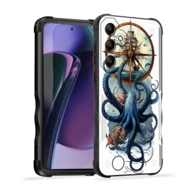 Imagem de EFGWSDER Capa para Galaxy S24 FE, [camada dupla] [proteção contra quedas de grau militar de 3,5 m] Capa resistente à prova de choque para Samsung Galaxy S24 FE 5G 6,7 polegadas 2024, polvo fofo