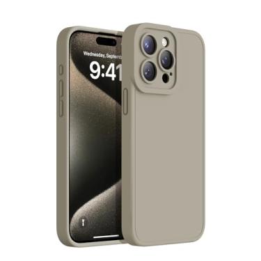Imagem de Kiresen Capa projetada para iPhone 15 Pro Max - Proteção aprimorada da lente da câmera - Forro de microfibra macio no interior - Capa protetora de silicone à prova de choque para celular de 6,7