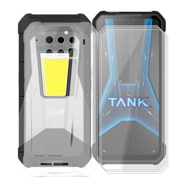 Imagem de KJYFOANI Para Unihertz 8849 Tank 3 Pro com [pacote com 3] protetor de tela, capa protetora de silicone macio transparente, capa ultrafina anti-queda para Unihertz 8849 Tank 3 Pro (6,7 polegadas