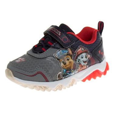 Imagem de Nickelodeon Tênis masculino Patrulha Canina (bebê/criança pequena), Cinza marinho, 9 Toddler