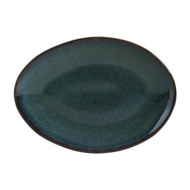 Imagem de Conjunto com 6 Pratos de Sobremesa Oval Orgânico Oceano 22,5x16,5x2,5c