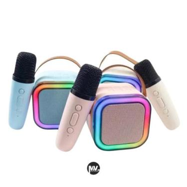 Imagem de Caixinha De Som Karaokê Bluetooth + Microfone - Importada
