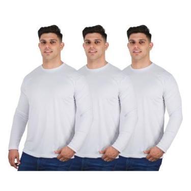 Imagem de Kit 3 Camisetas Térmica Masculina Segunda Pele Proteção UV50 - TRV, 3 