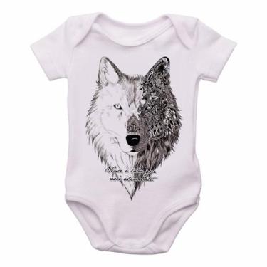 Imagem de body nenê criança roupa bebê Vence o Lobo  - Empório Dutra, G   ( 4-8 