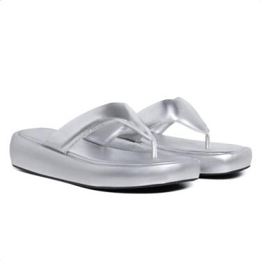 Imagem de Sandália Chinelo Papete Feminina Plataforma Flat Confortável - Tk Moda