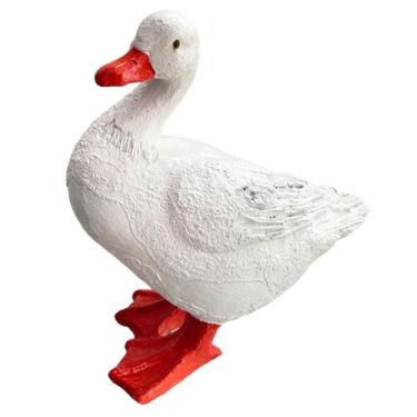 Imagem de Escultura Pato em Pé 28Cm Resina - Ornamento de Jardim - LZ Decorações
