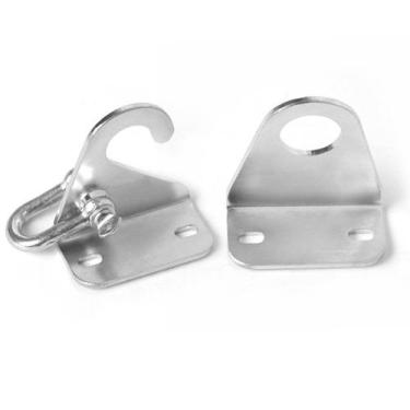 Imagem de Par de Gancho Suporte Corrente Estacionamento 90+1 Manilha 5/16 - Maxx