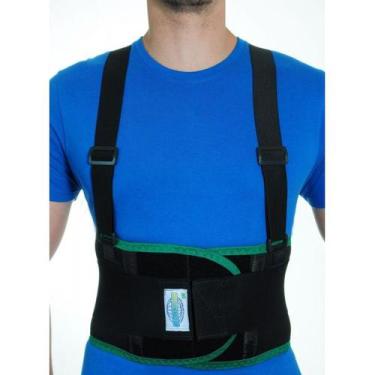 Imagem de Cinta Abdominal C/ Suspensório Duplo Ajuste Faixa Ergonômica - Mazola,