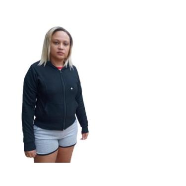 Imagem de 2 Blusas De Moletom Feminina Com Zíper - E.N.G. CONFECCOES, Black, GG