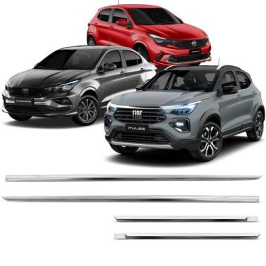 Imagem de Aplique Friso Lateral Cromado Fiat Argo Pulse e Cronos 17 a 22 - NK - 