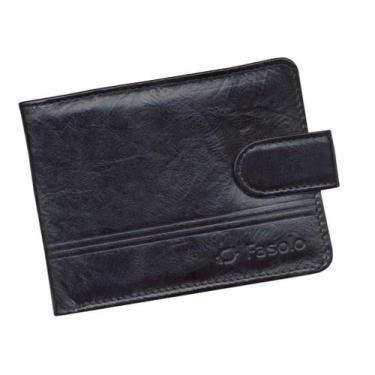 Imagem de CARTEIRA MASCULINA FASOLO COURO PORTA CHEQUES K148 PRETA Cor:PretoTama