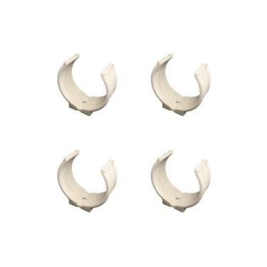 Imagem de Kit 4 Abraçadeira Impacto P/ Cano 25mm 3/4'' Branca Estrela