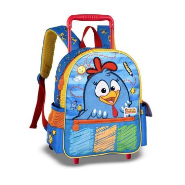 Imagem de Mochila Carrinho Infantil Galinha Pintadinha Bolsa Escolar