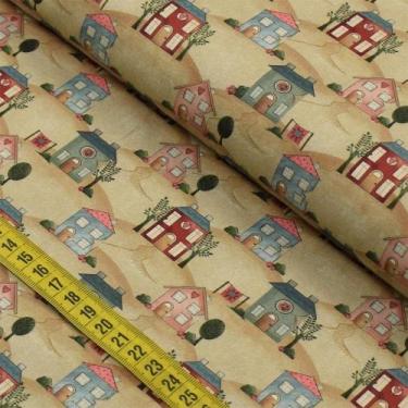 Imagem de Tecido Estampado para Patchwork - Home Sweet Home : Mini Casinhas (0,5