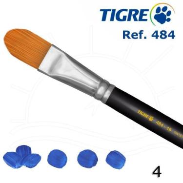 Imagem de Pincel Tigre 484 - Língua de Gato Sintético Dourado Acetinado, 04