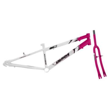 Imagem de Quadro Aro 26 Ultra Bikes em Aço Carbono Bicolor com Garfo Rebaixado, 