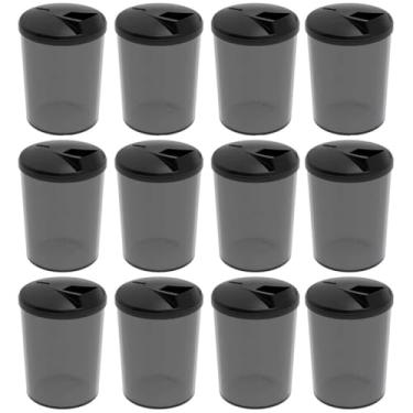 Imagem de Kit 12 Farinheiras Porta Farofa Temperos Fumê com Tampa 400ml Crippa