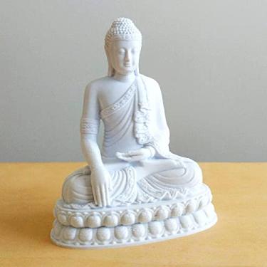 Imagem de Buda Decorativo - Estatueta 10Cm Altura -Toque 3D Cor: Branco