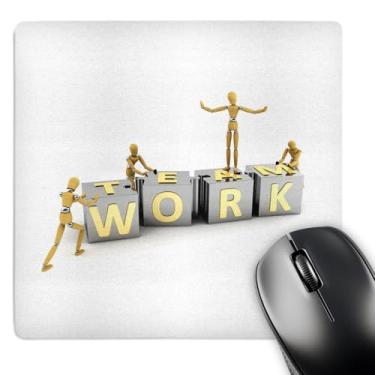 Imagem de 3dRose Mouse pad LLC 20 x 20 x 0,63 cm, realização de trabalho em equipe, conceito de negócios sucesso, figura de artista manequim de madeira (mp_154970_1)