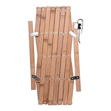 Imagem de Cerca de Segurança Interna para Porta Deslizante Ajustável Retrátil de Madeira para Animais de Estimação para Escadas de Cachorro (Cores sortidas)