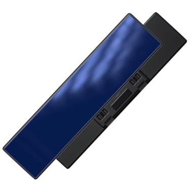 Imagem de Espelho retrovisor, espelho retrovisor panorâmico convexo de 30,5 cm, com clipe interno, antirreflexo, matiz azul, espelho de carro grande angular, espelho retrovisor estendido para carro, acessório