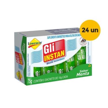 Imagem de Kit 24 unid. Gli-Instan Menta Glicose Instantânea Lowçucar