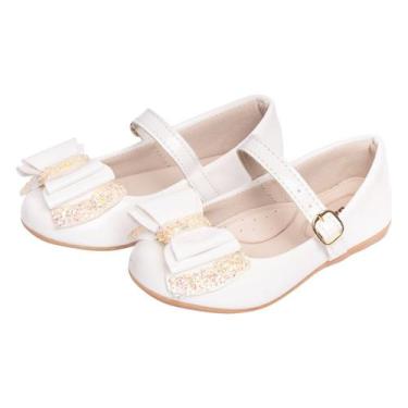 Imagem de Sapatilha Infantil Bailarina Menina Branca com laço  2017 - B2A KIDS, 