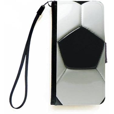 Imagem de Rikki Knight Capa carteira flip bola de futebol com aba magnética para Apple iPhone 5c