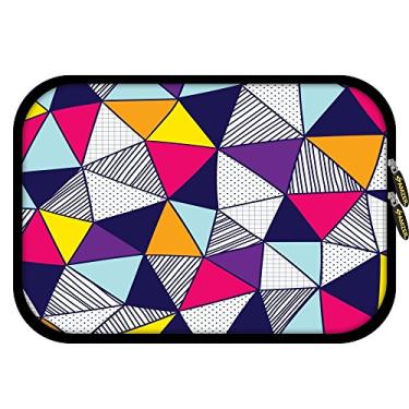 Imagem de AMZER Capa de neoprene de designer de 21,5 cm para tablet, iPad, Fire HD 8 com 5 peças de kit de limpeza de tela e organizador de fone de ouvido - Polygon Fun 3 (AMZ501040191001)