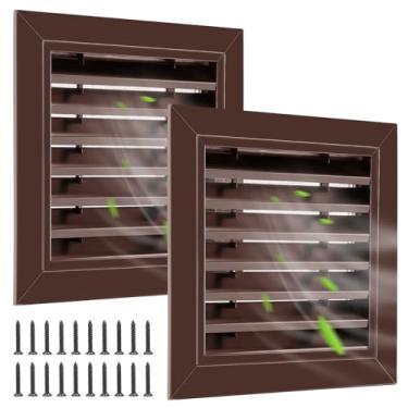 Imagem de Gisafai 2 peças de ventilação de parede de liga de alumínio de 30,5 cm x 30,5 cm, ventilação do sótão com tela de retorno de ar com parafusos, para portas exteriores de ventilação casa de parede
