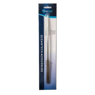 Imagem de Pinça Reta 27cm Ocean Tech Aço Inox P/ Aquário Plantado Terrário