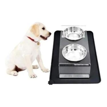 Imagem de Comedouro Cachorro e Gato My Pet Tigela Aço Inox Duplo Acrílico - loja
