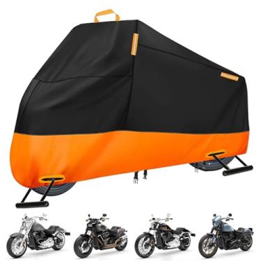 Imagem de INEZARI Capa de motocicleta impermeável ao ar livre, capa de motocicleta resistente 300D para Harley Davidson Sportster 1200 883 Fat Boy 114 Street Bob, capa de scooter de proteção para todas as