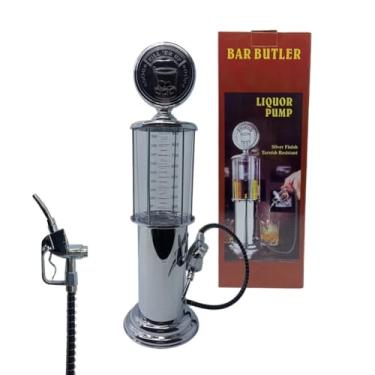 Imagem de Bar Butler Dispensador de Bebidas Retrô, Torre Bomba de Gasolina, 900ml, Acabamento Prata