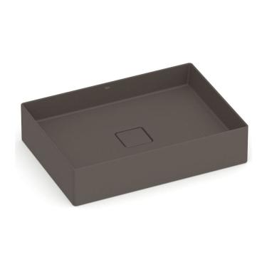 Imagem de Cuba de Apoio Retangular 51cm x 36cm sem Mesa T6 Terra Roca Café